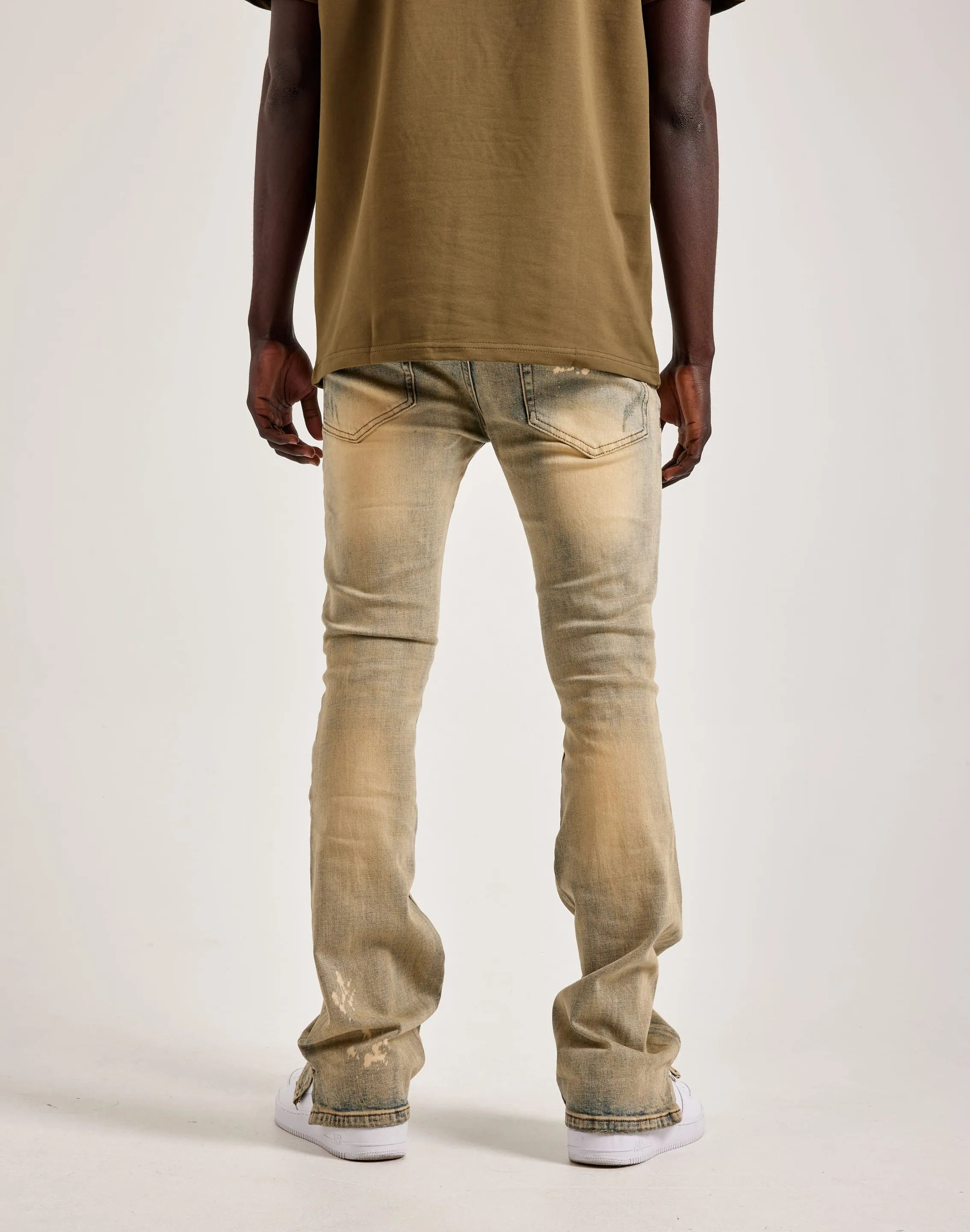 THRT Victor Stacked Flared Denim Jeans