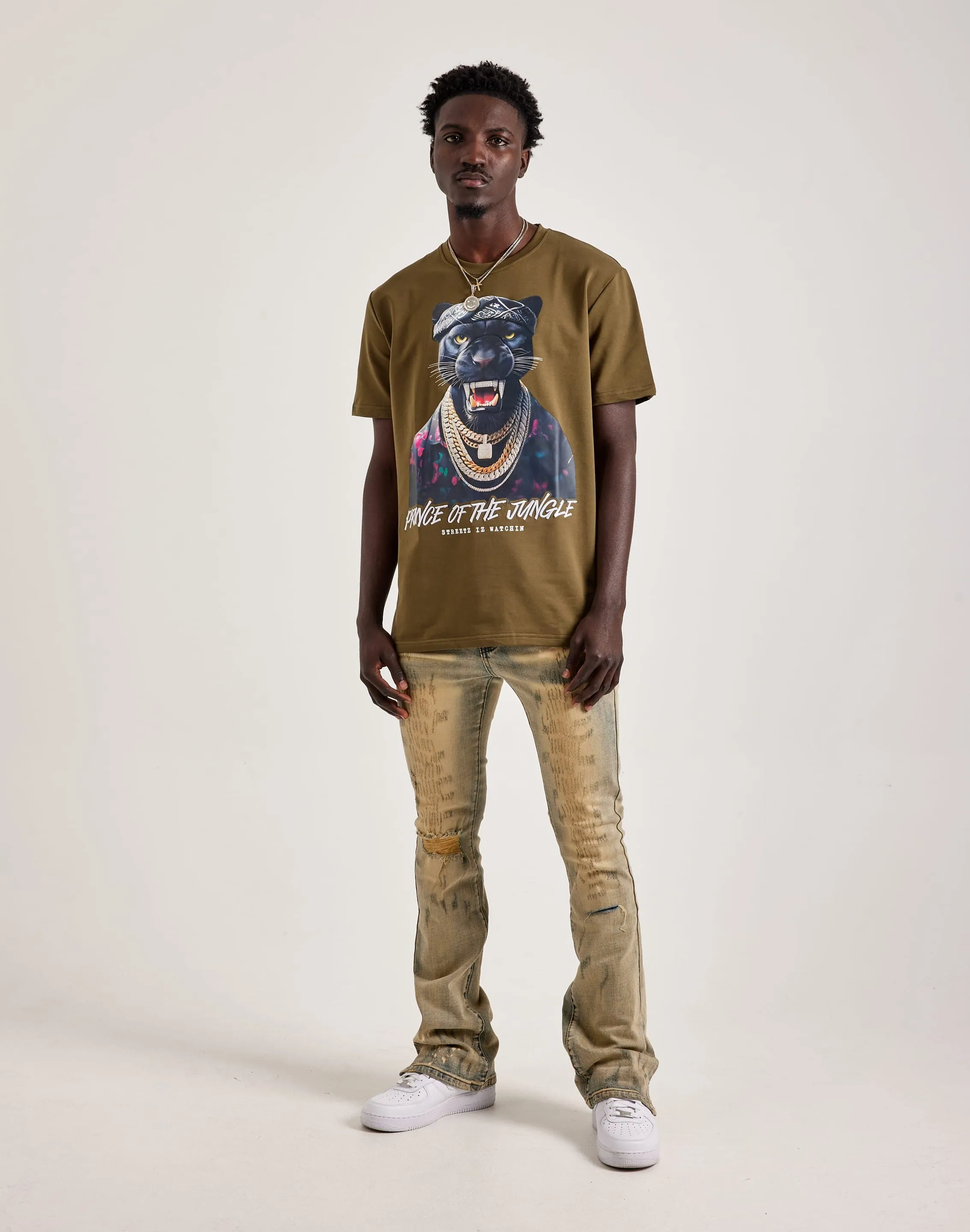 THRT Victor Stacked Flared Denim Jeans
