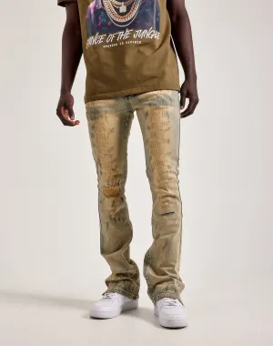 THRT Victor Stacked Flared Denim Jeans
