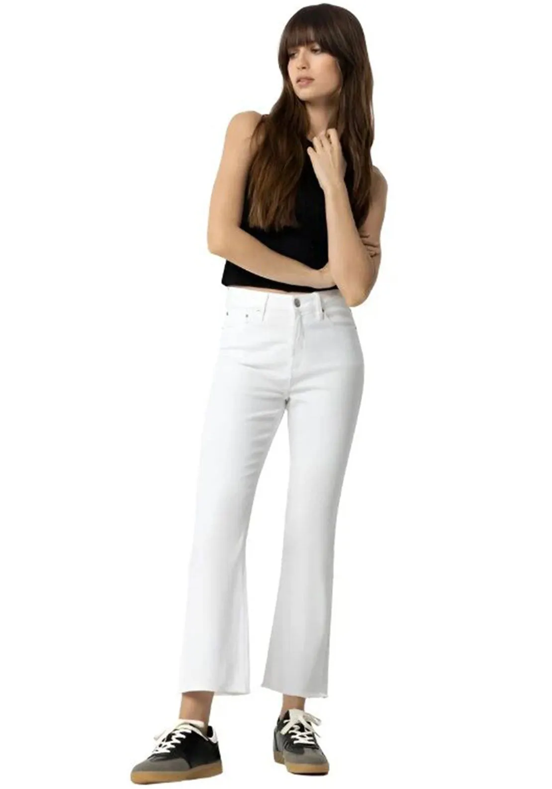 Tiffosi Megan Cropped White Jeans