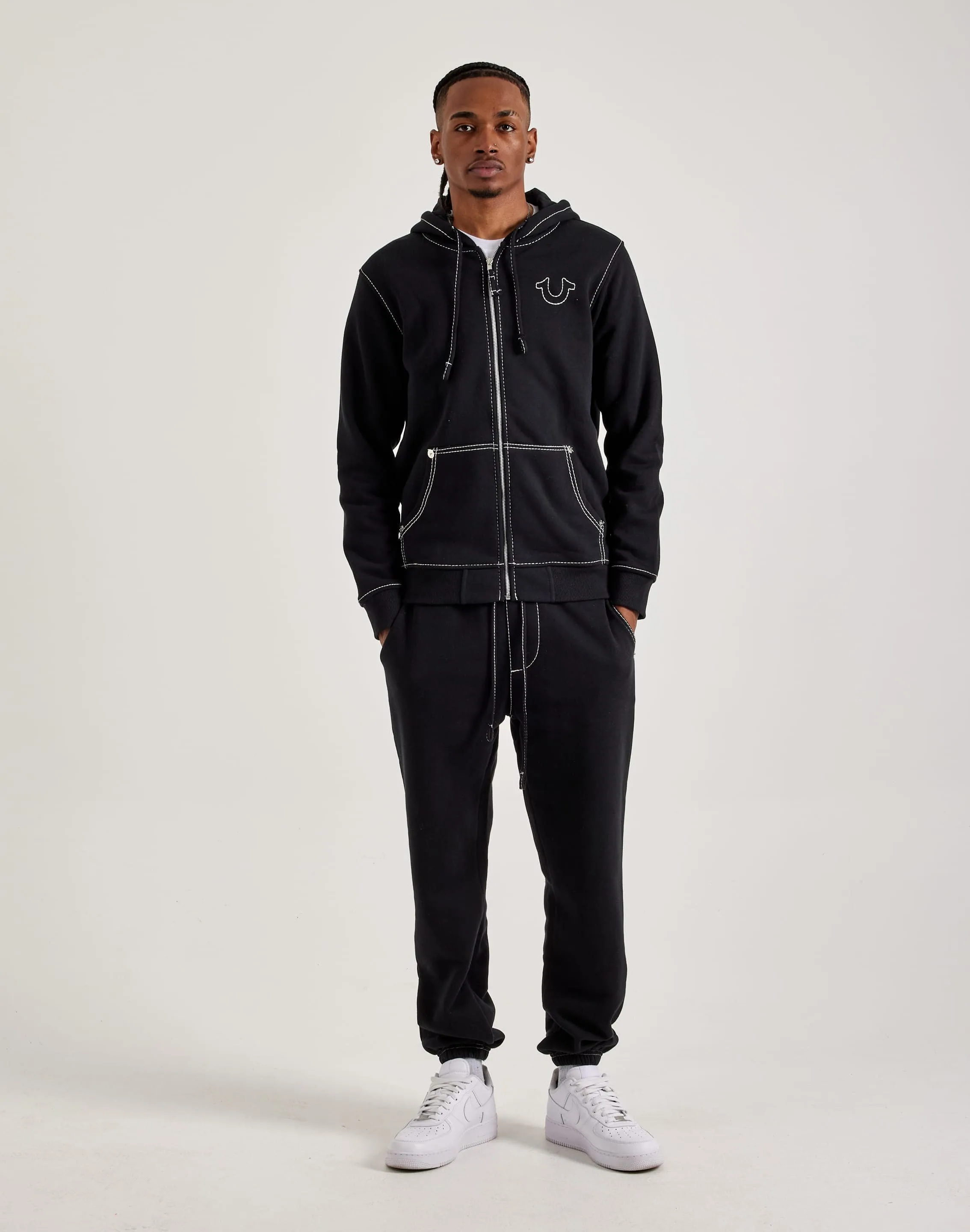 True Religion Big-T Full-Zip Hoodie