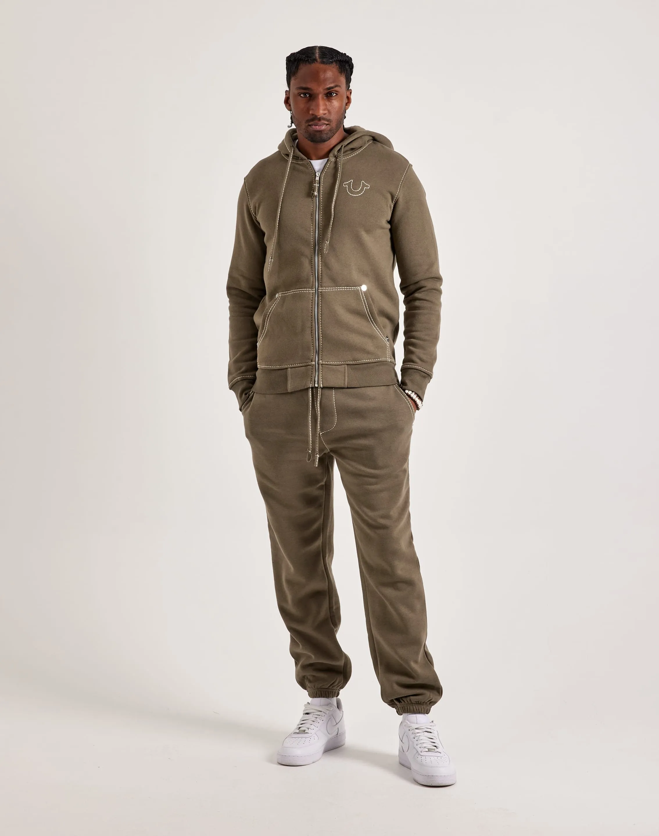 True Religion Big-T Full-Zip Hoodie