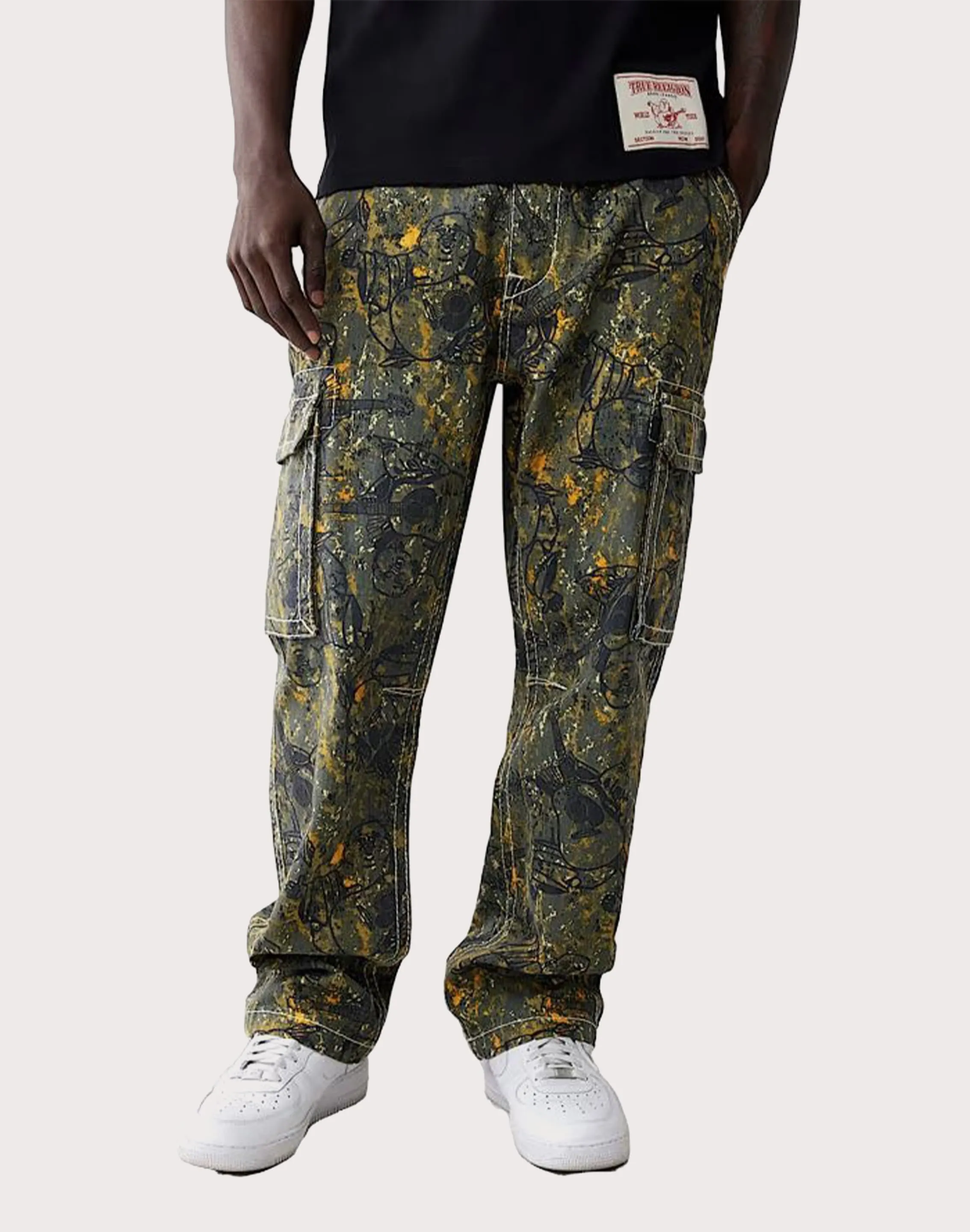 True Religion Buddha Camo Big T Cargo Pants
