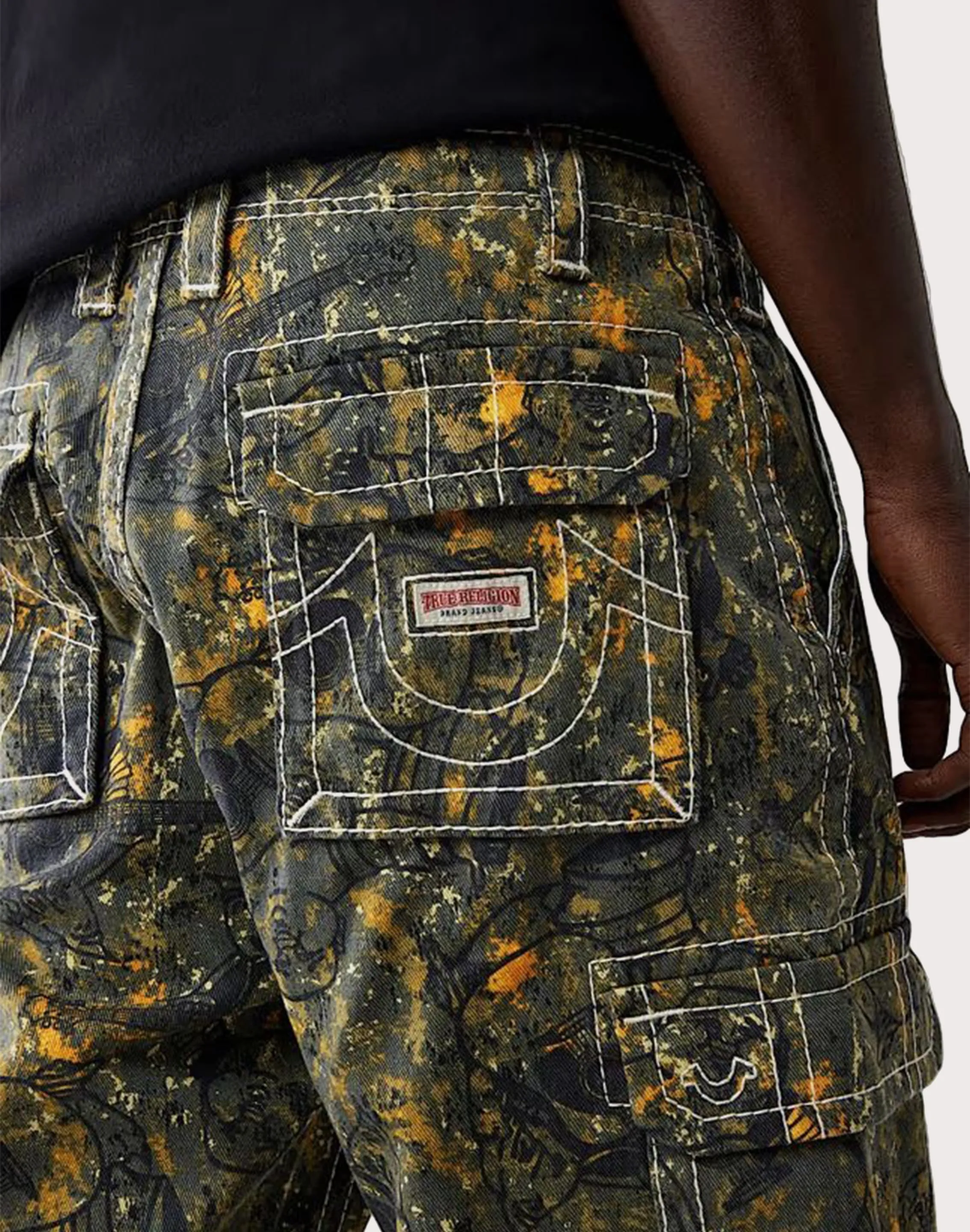 True Religion Buddha Camo Big T Cargo Pants