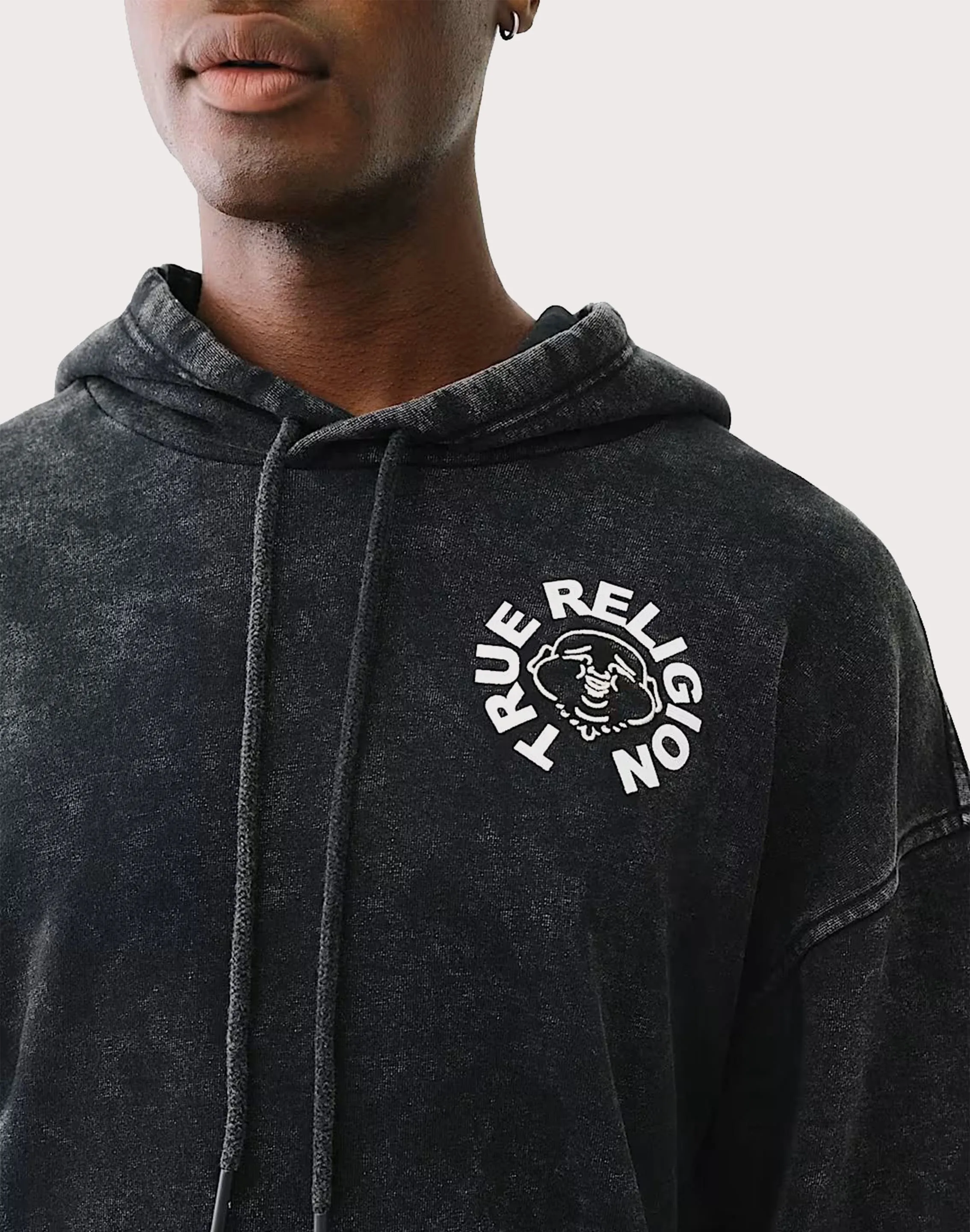 True Religion Buddha Face Pullover Hoodie
