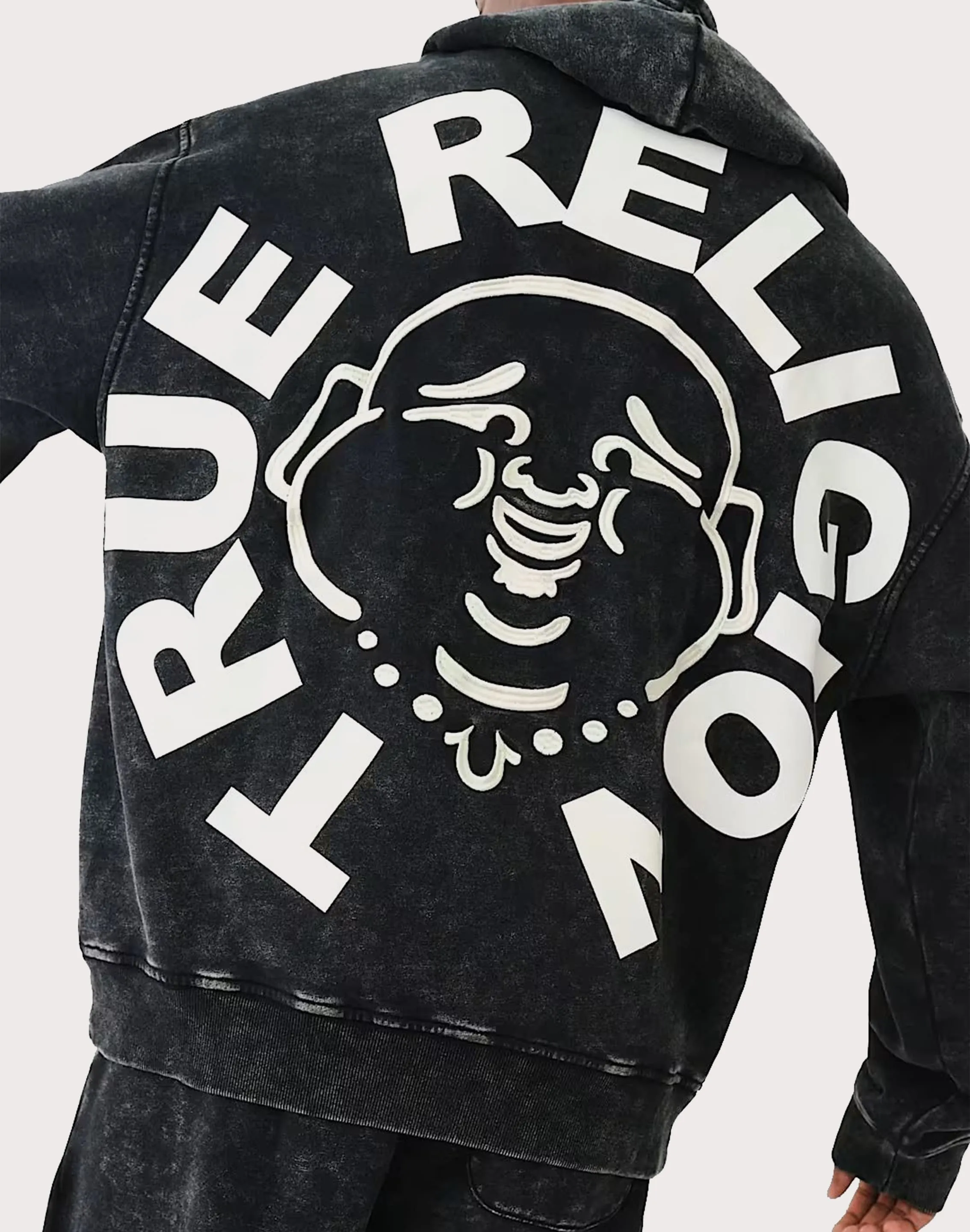 True Religion Buddha Face Pullover Hoodie