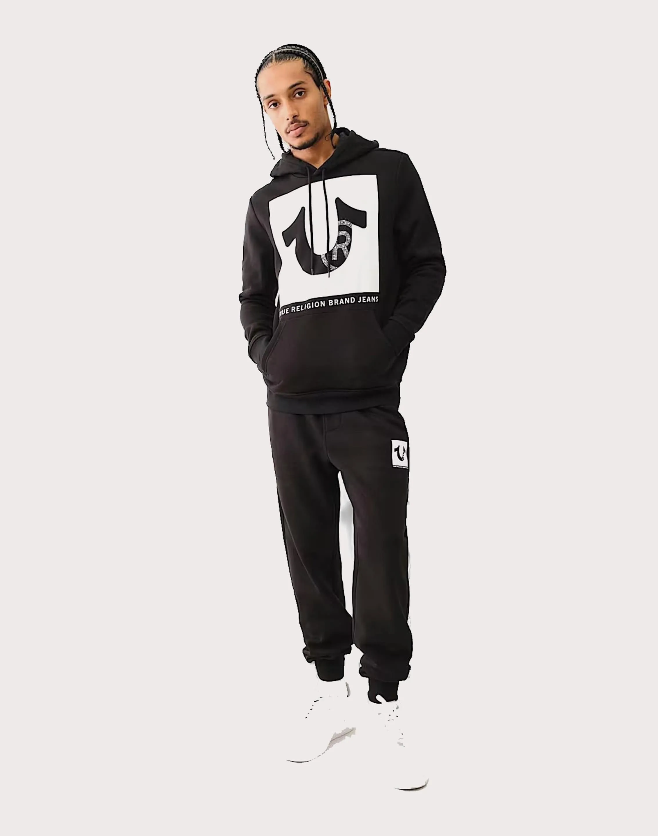 True Religion Crystal Stud Black Hoodie