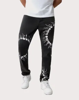 True Religion Dark Society Club Rocco Flap Slim Fit Denim Jeans