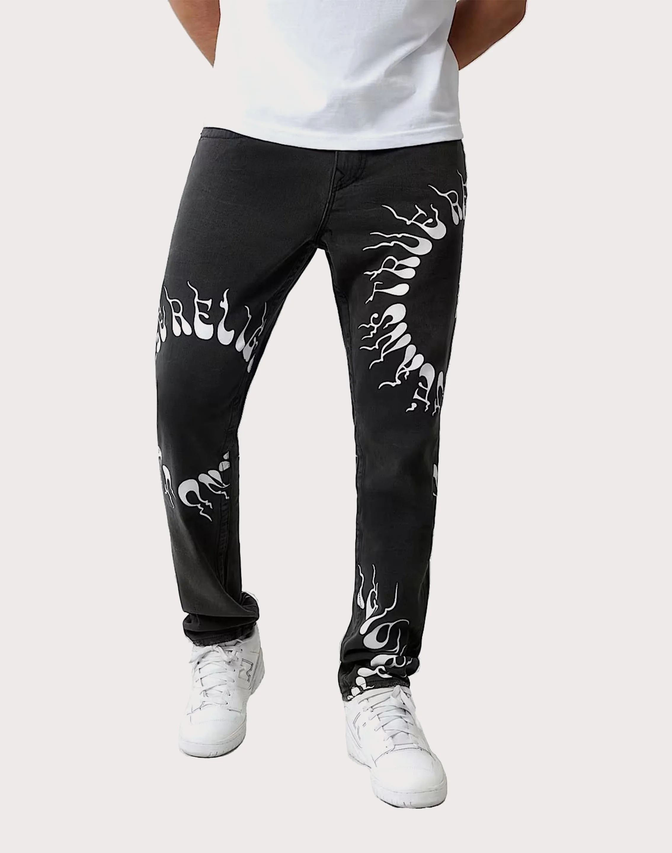 True Religion Dark Society Club Rocco Flap Slim Fit Denim Jeans