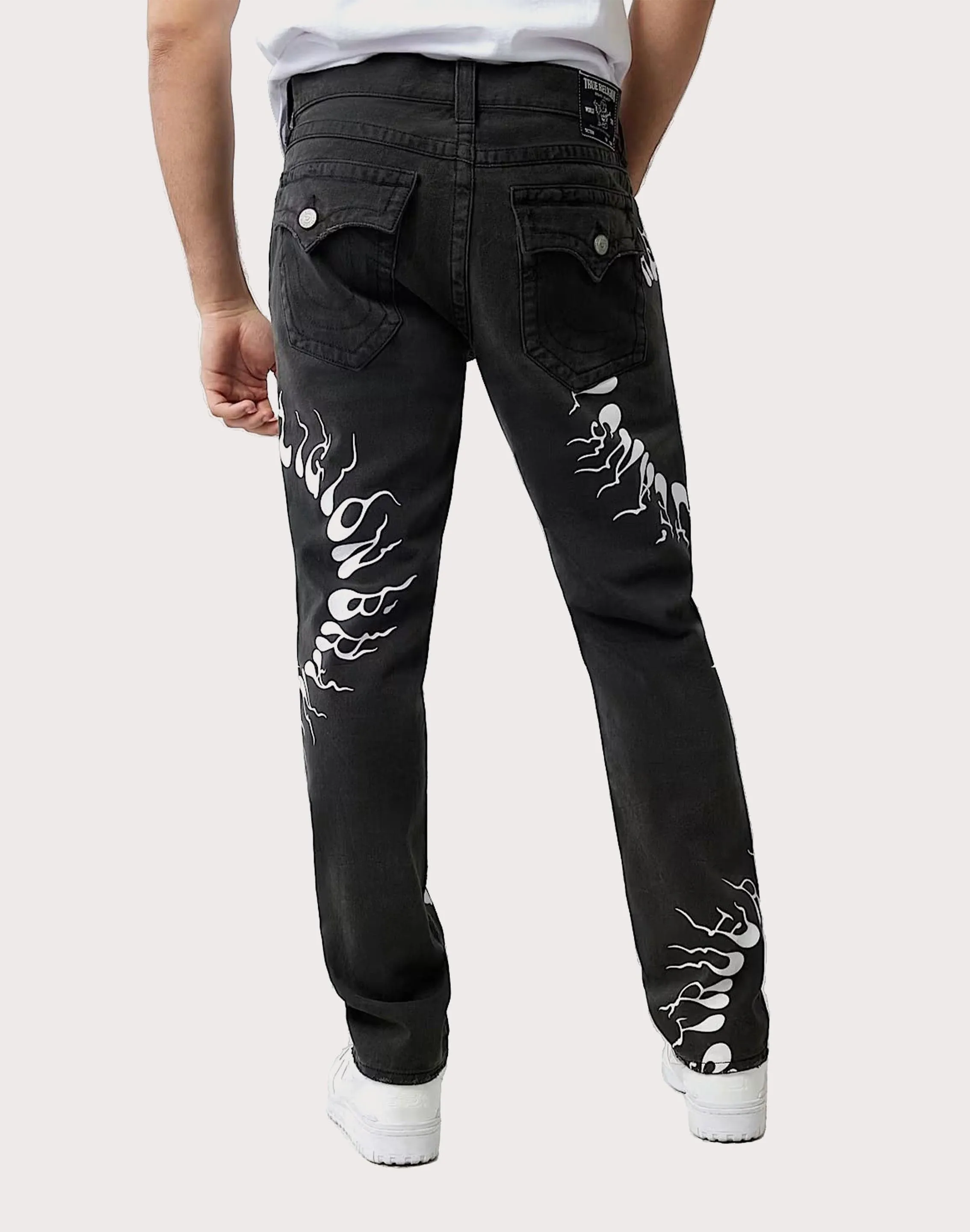 True Religion Dark Society Club Rocco Flap Slim Fit Denim Jeans