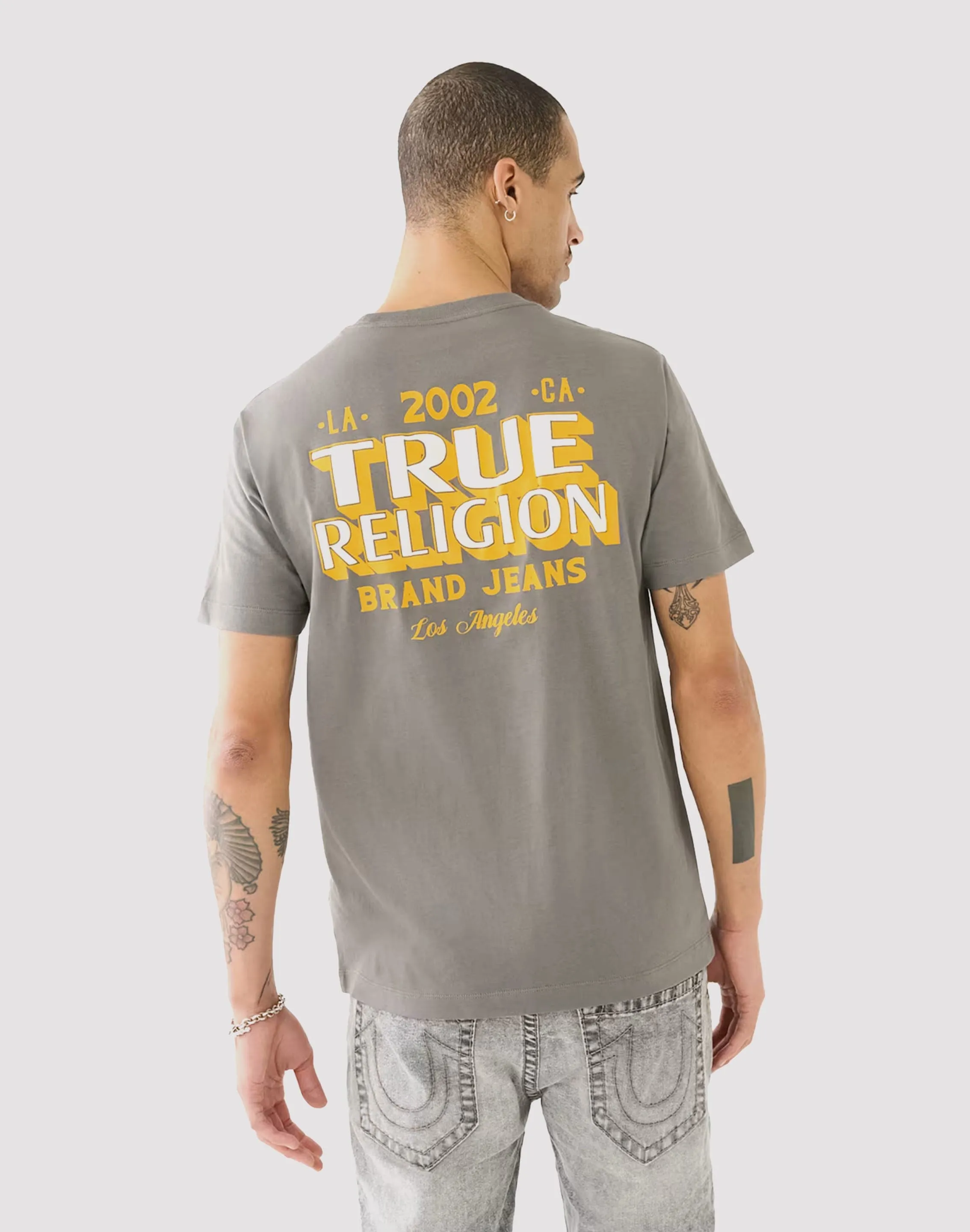 True Religion Flocked Puff Print Tee