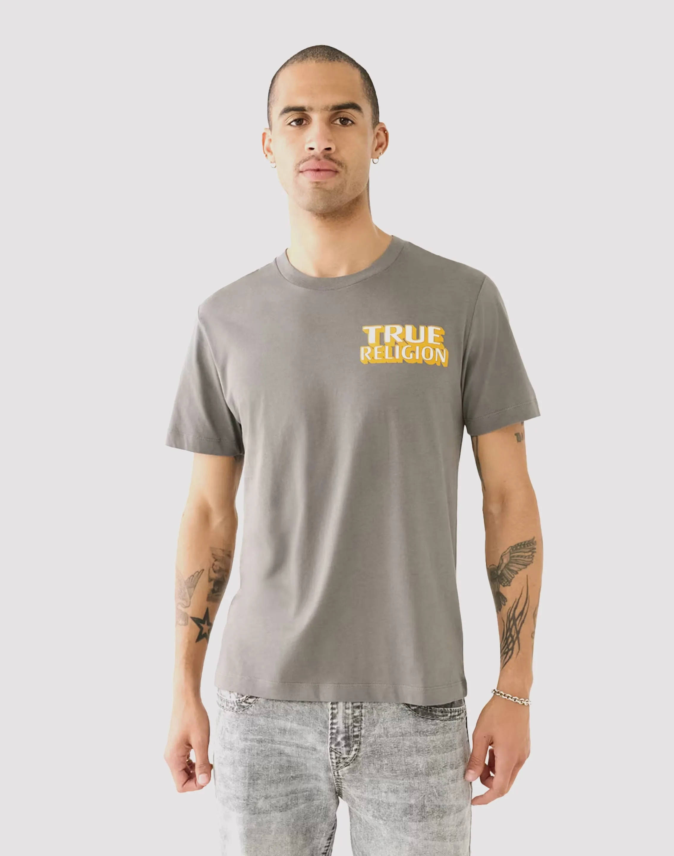 True Religion Flocked Puff Print Tee
