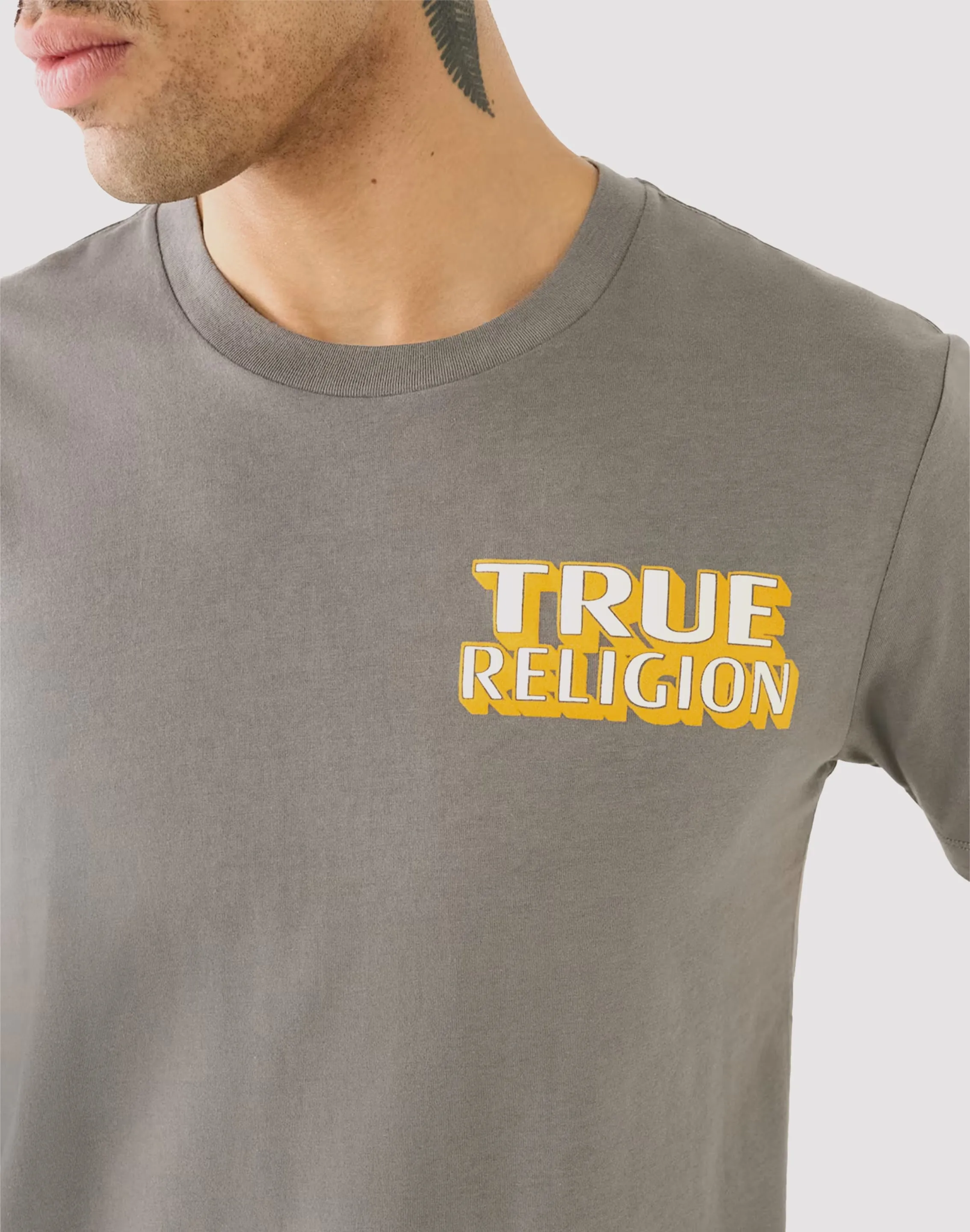 True Religion Flocked Puff Print Tee