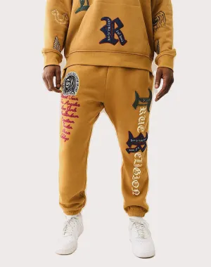 True Religion Logo Patch Embroidery Joggers