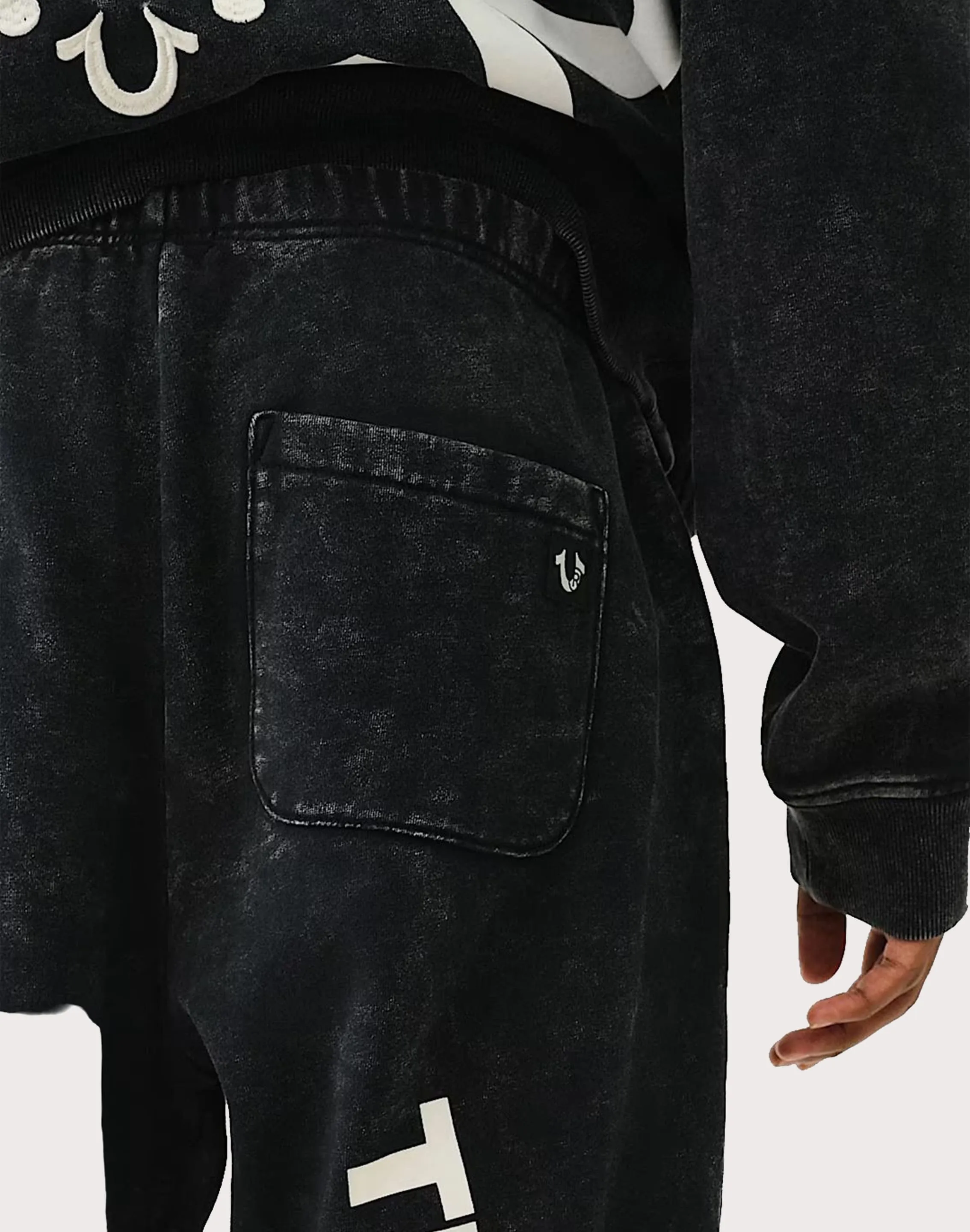 True Religion Mineral Wash Buddha Face Joggers