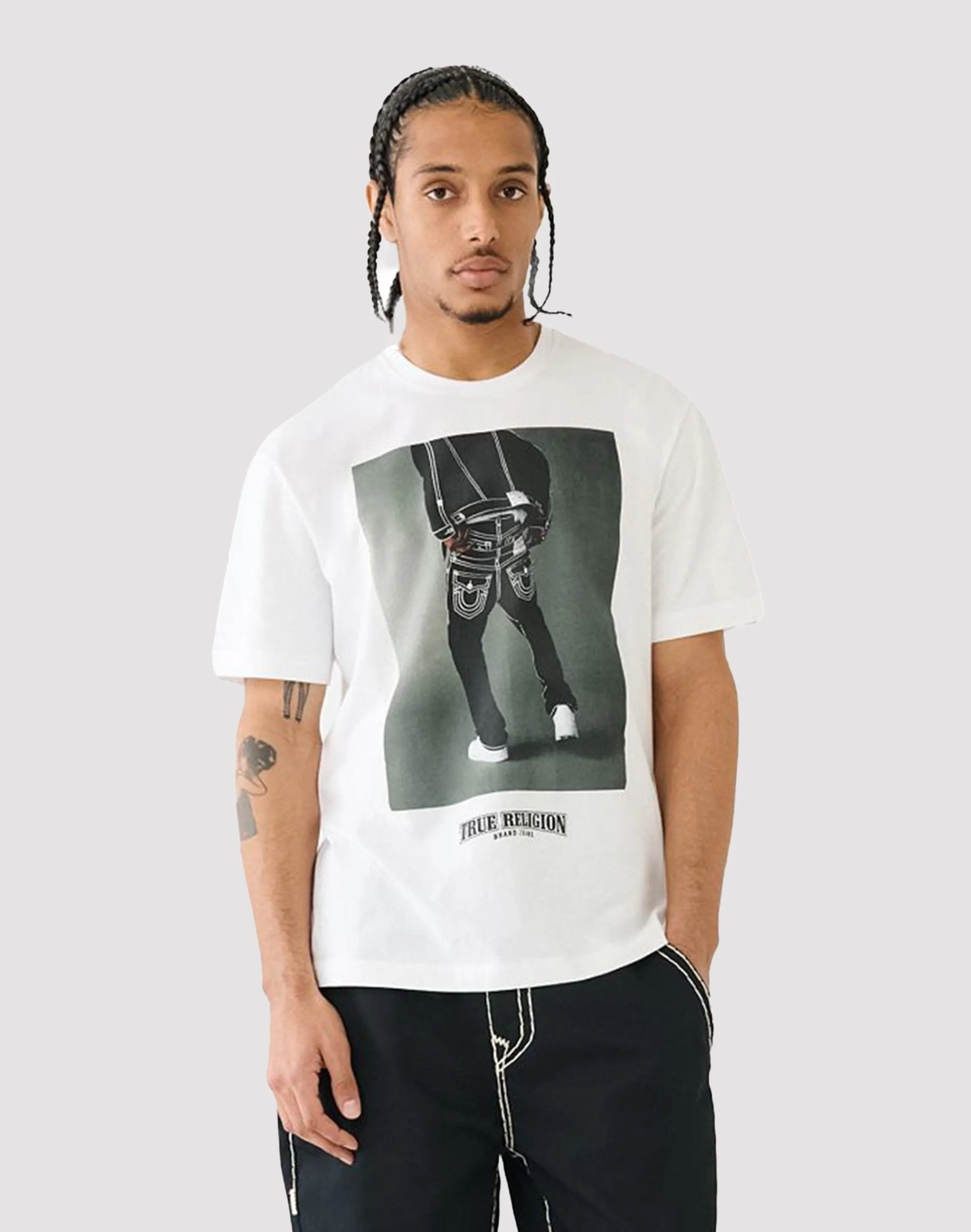 True Religion Photo Graphic White Tee