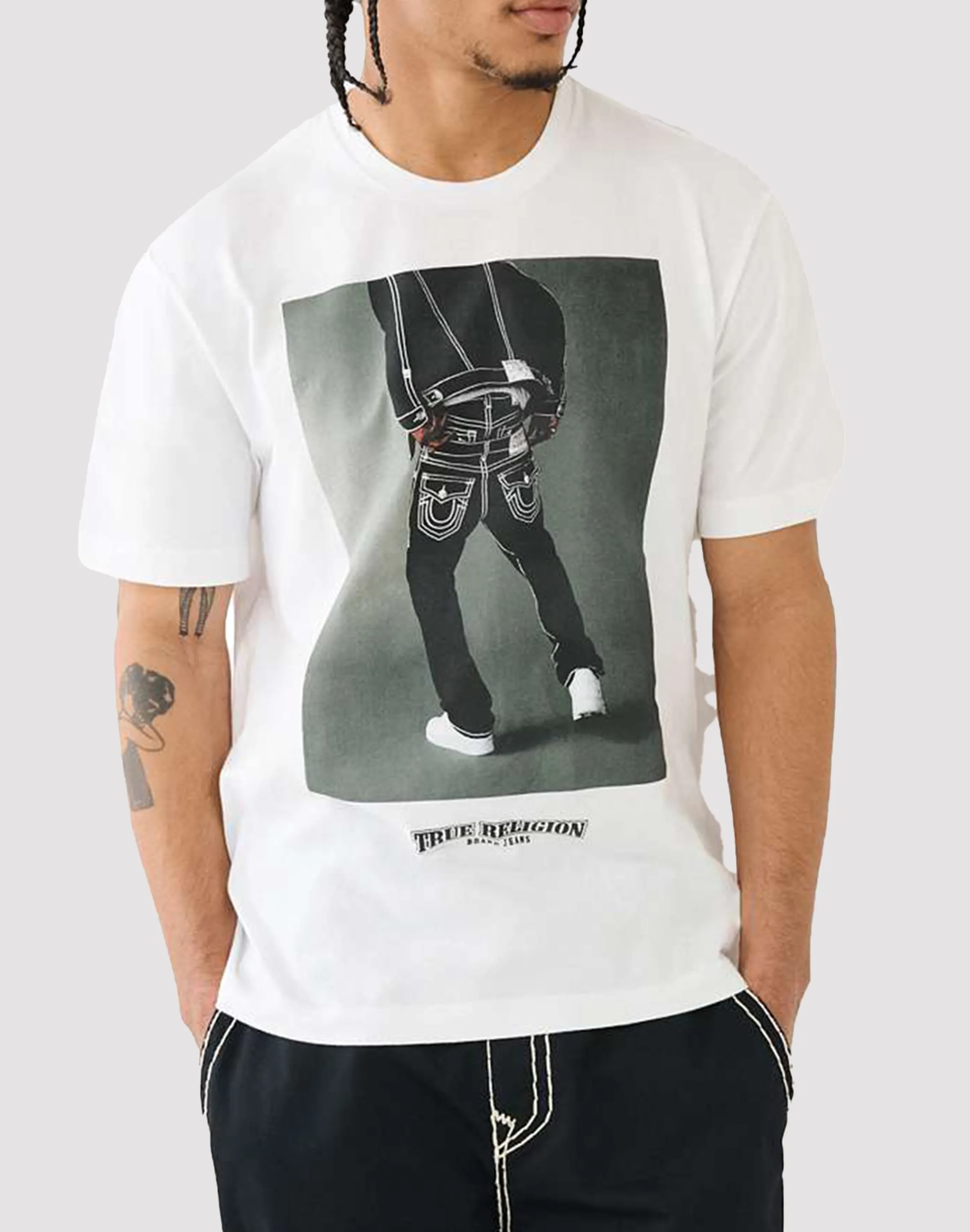 True Religion Photo Graphic White Tee