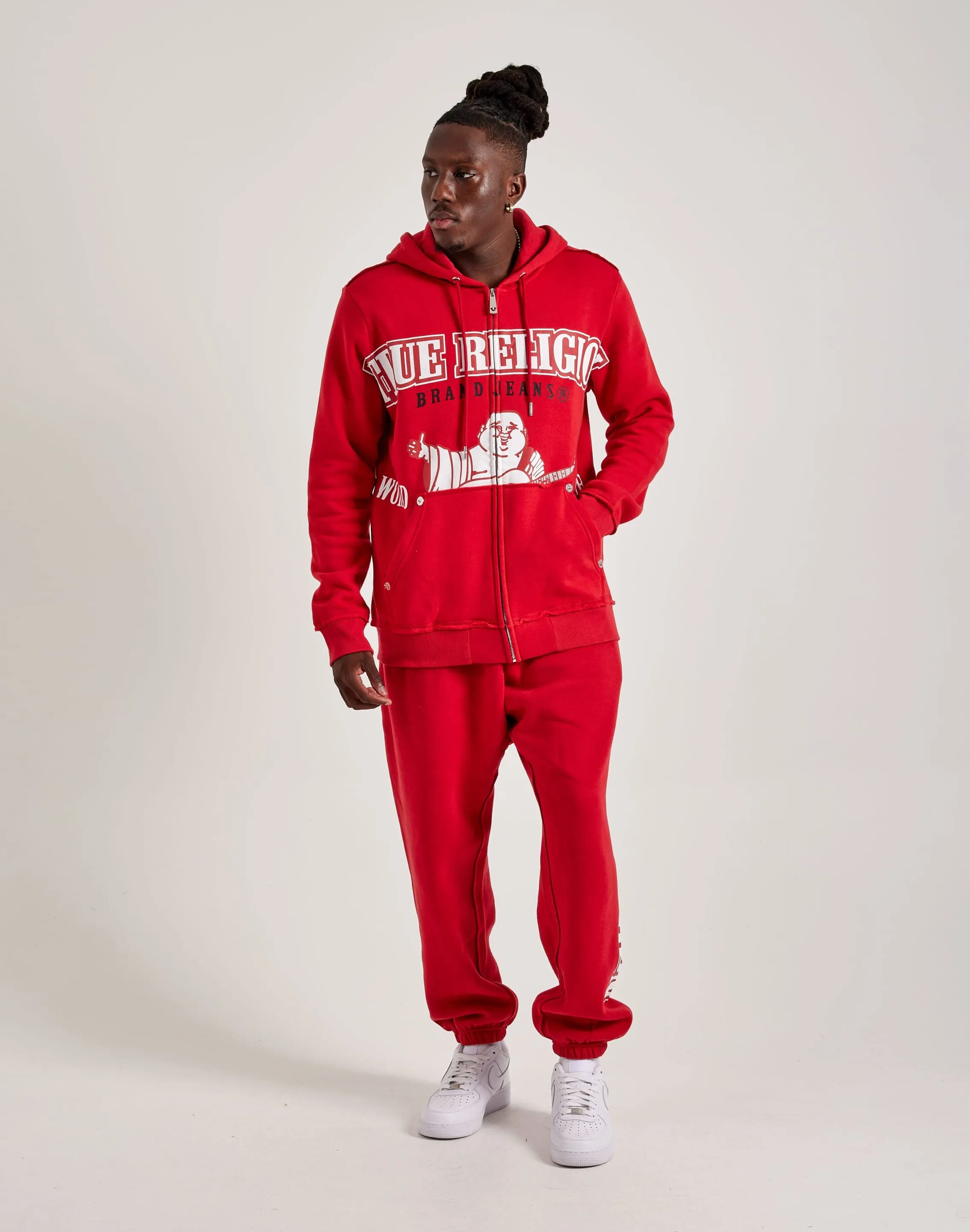 True Religion Raw Exaggerated Icon Full-Zip Hoodie