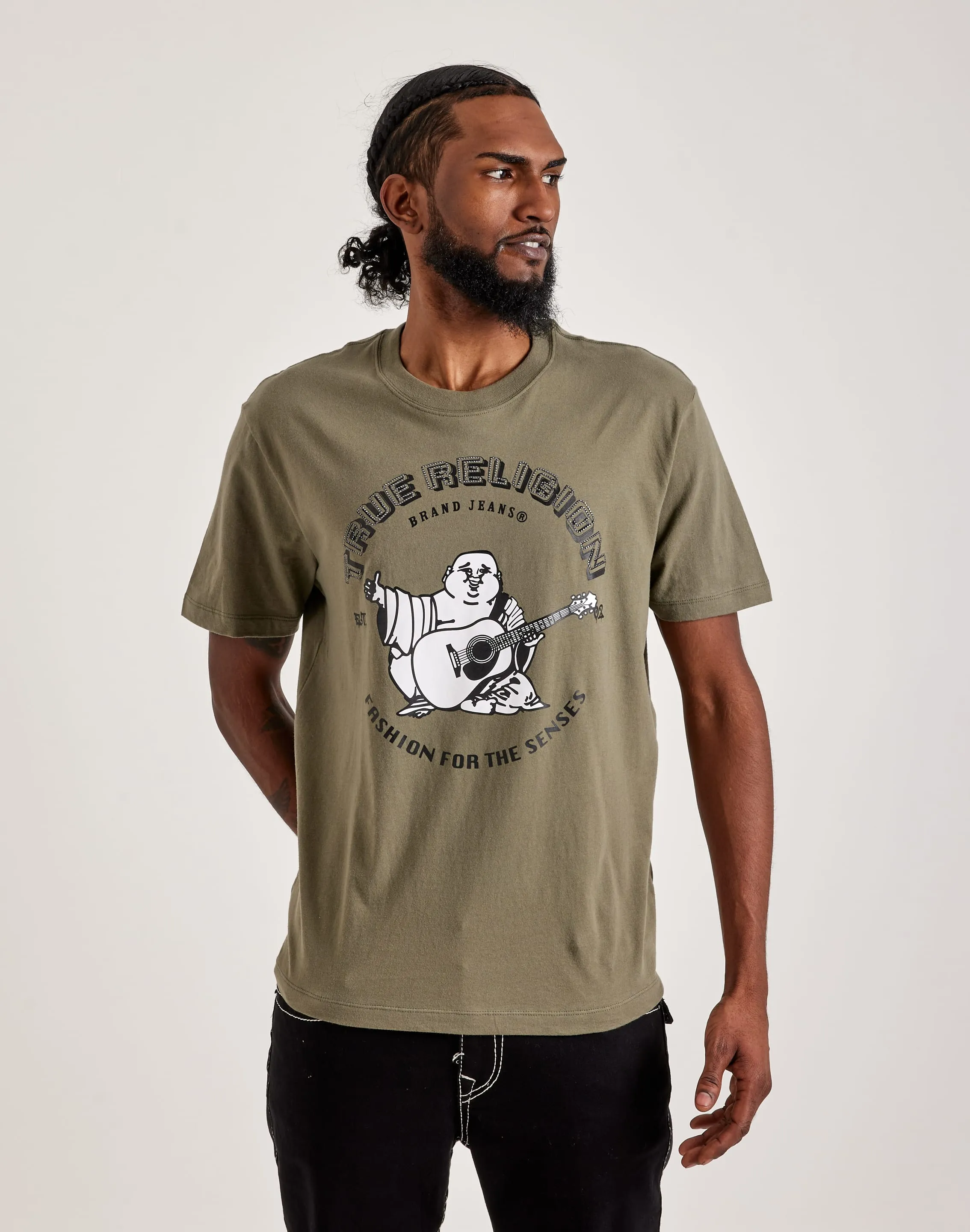 True Religion Rhinestone Buddha Tee