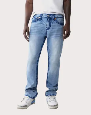 True Religion Ricky Rope Stitch Flap Straight Fit Denim Jeans