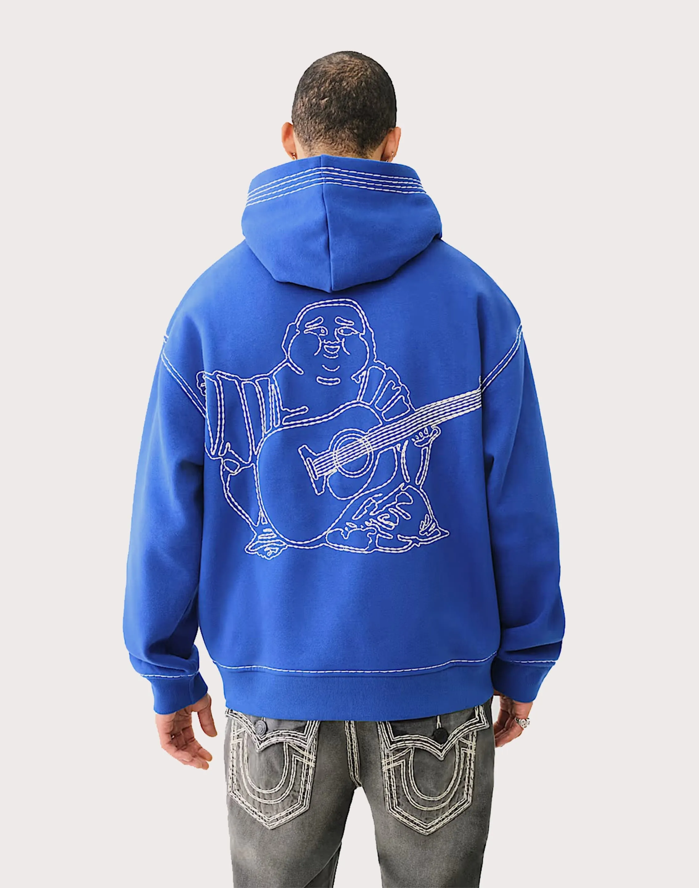 True Religion Super QT Buddha Pullover Hoodie