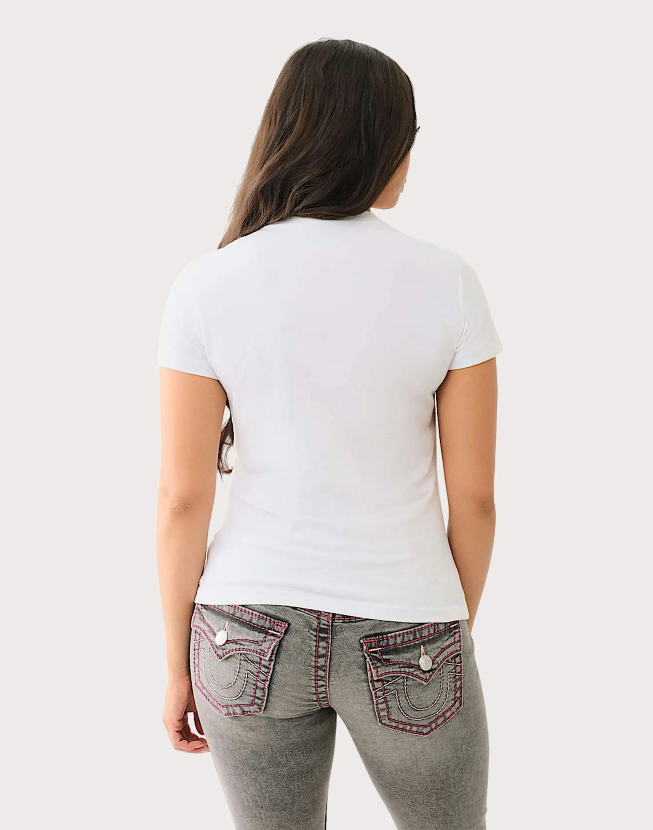 True Religion True Religion Crystal Logo Buddha Women's Tee