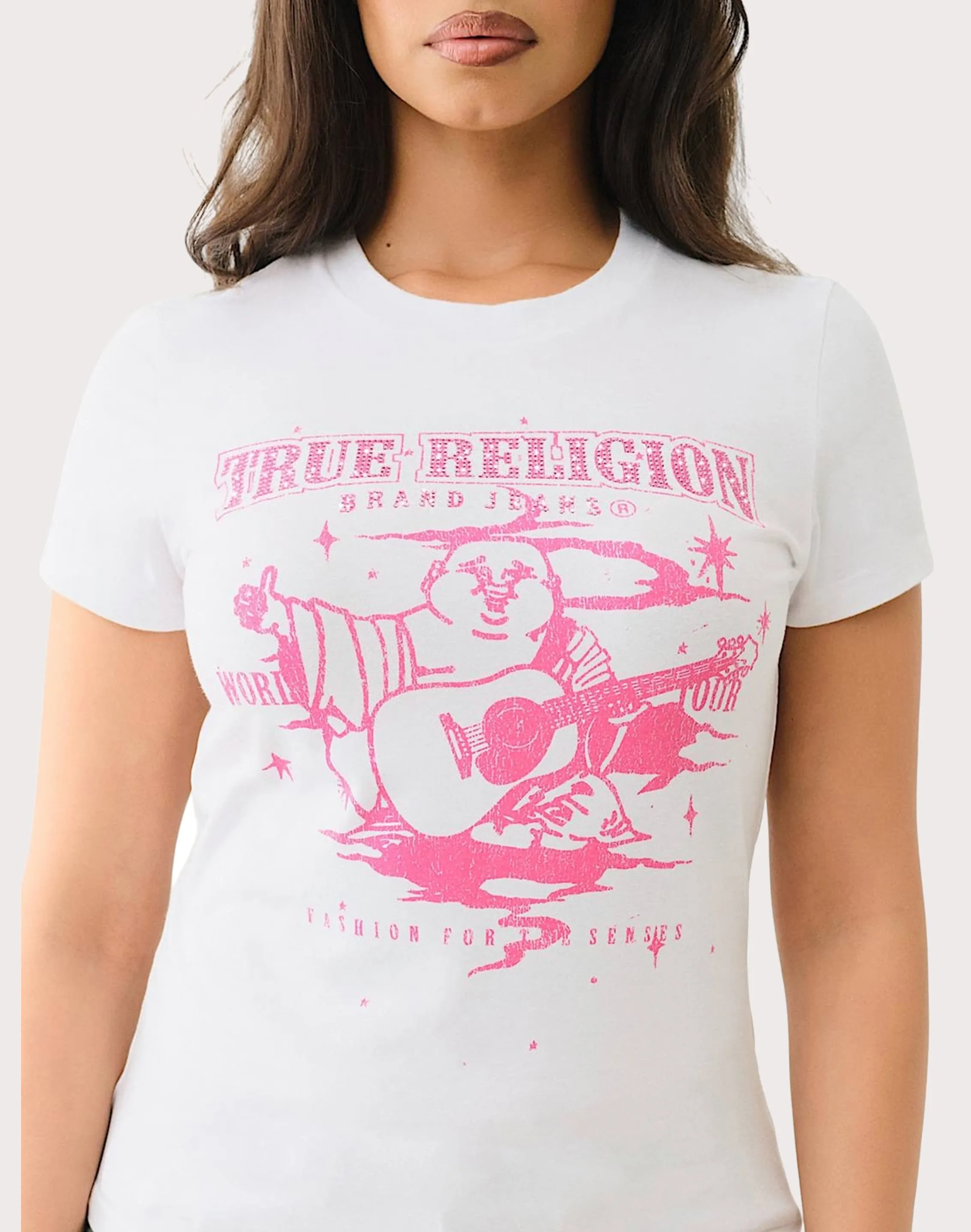True Religion True Religion Crystal Logo Buddha Women's Tee