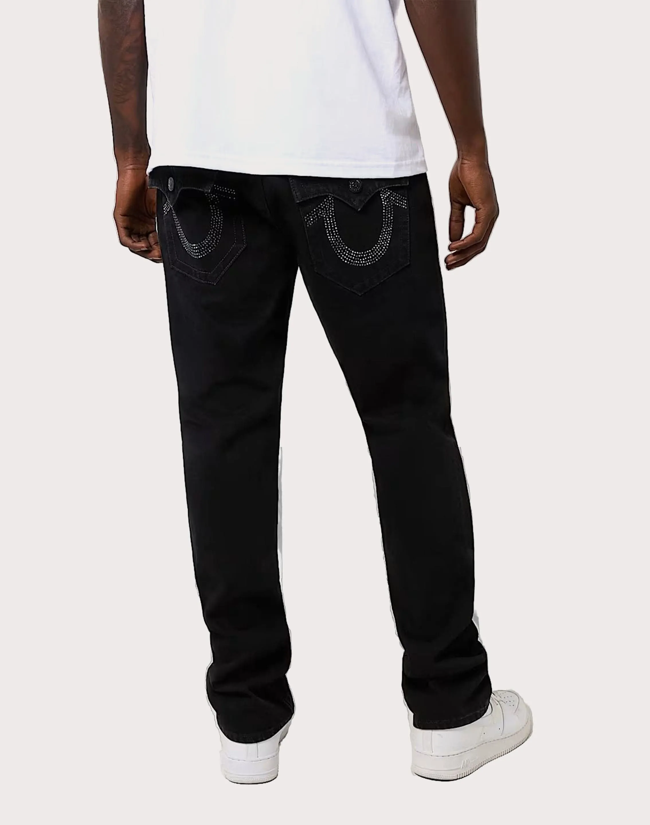 True Religion True Religion Ricky Crystal Logo Straight Fit Denim Men's Jeans