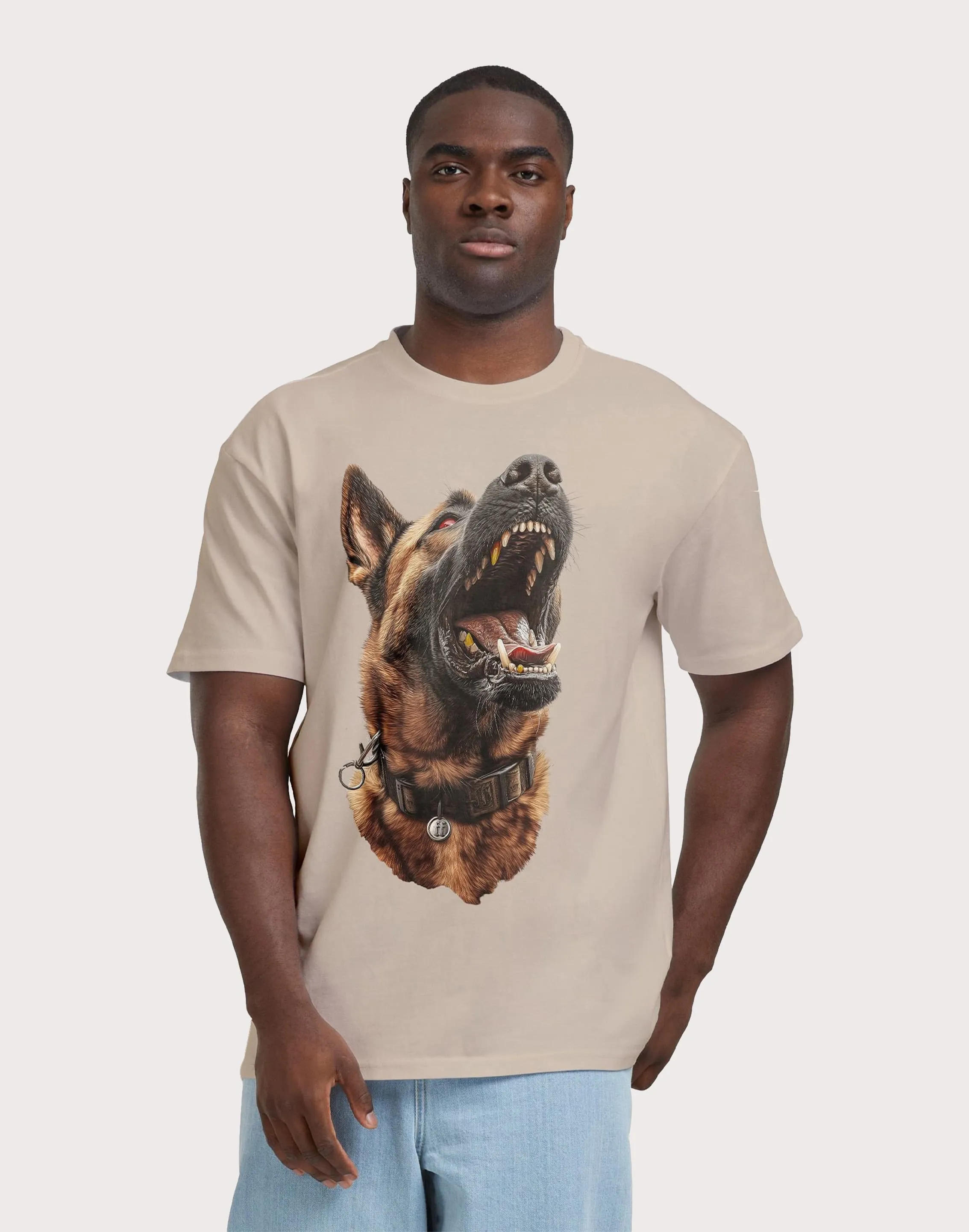 URBAN CLASSICS Forgotten Faces Mans Best Friend Wet Sand Tee