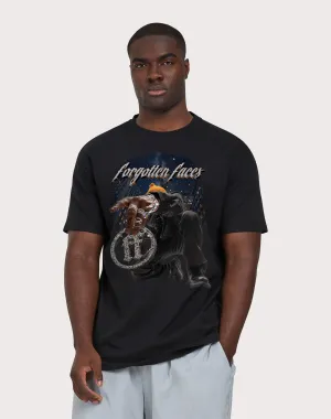 URBAN CLASSICS Forgotten Faces My Town Black Tee