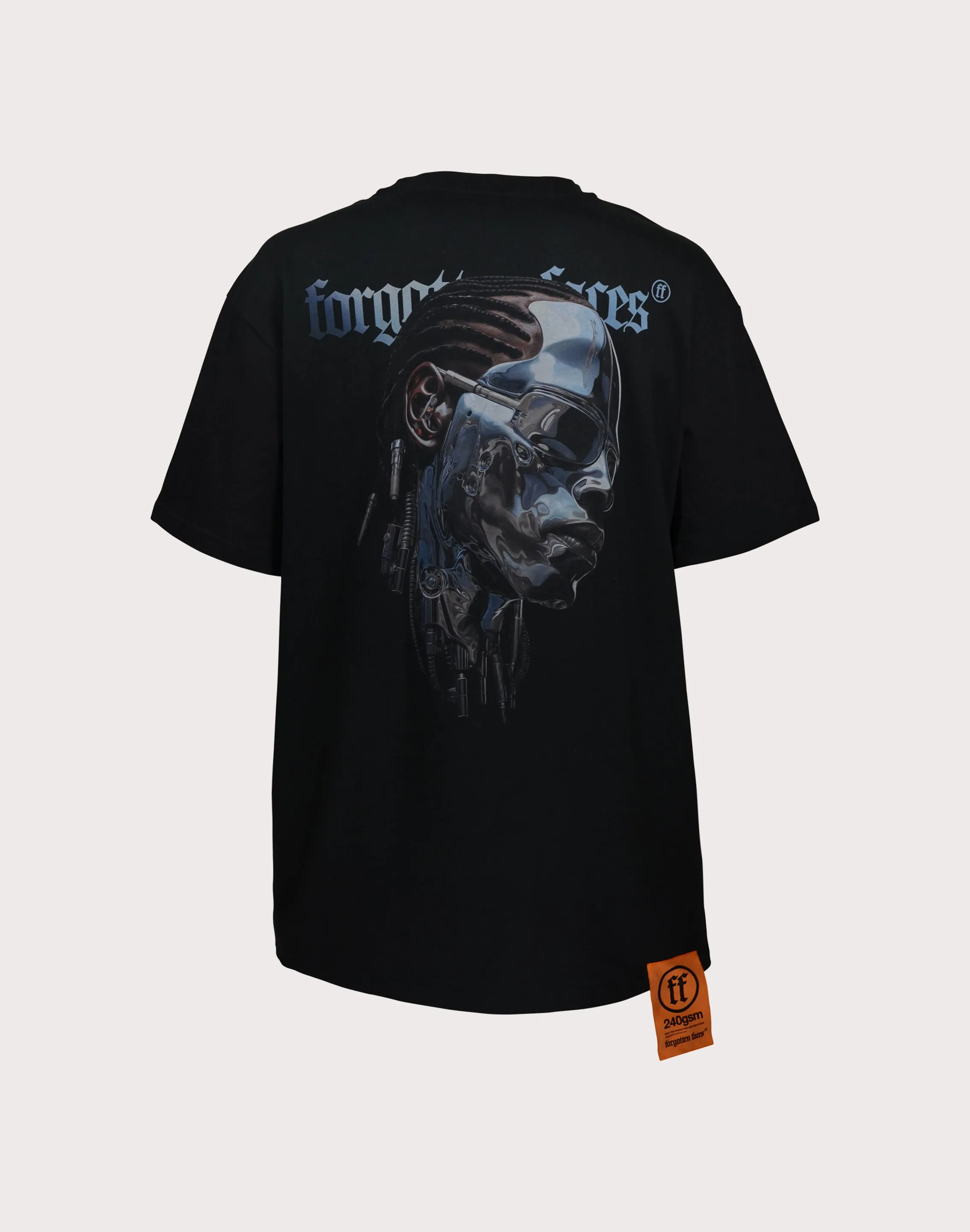 URBAN CLASSICS Forgotten Faces Silver Robot AJ11 Tee - Black