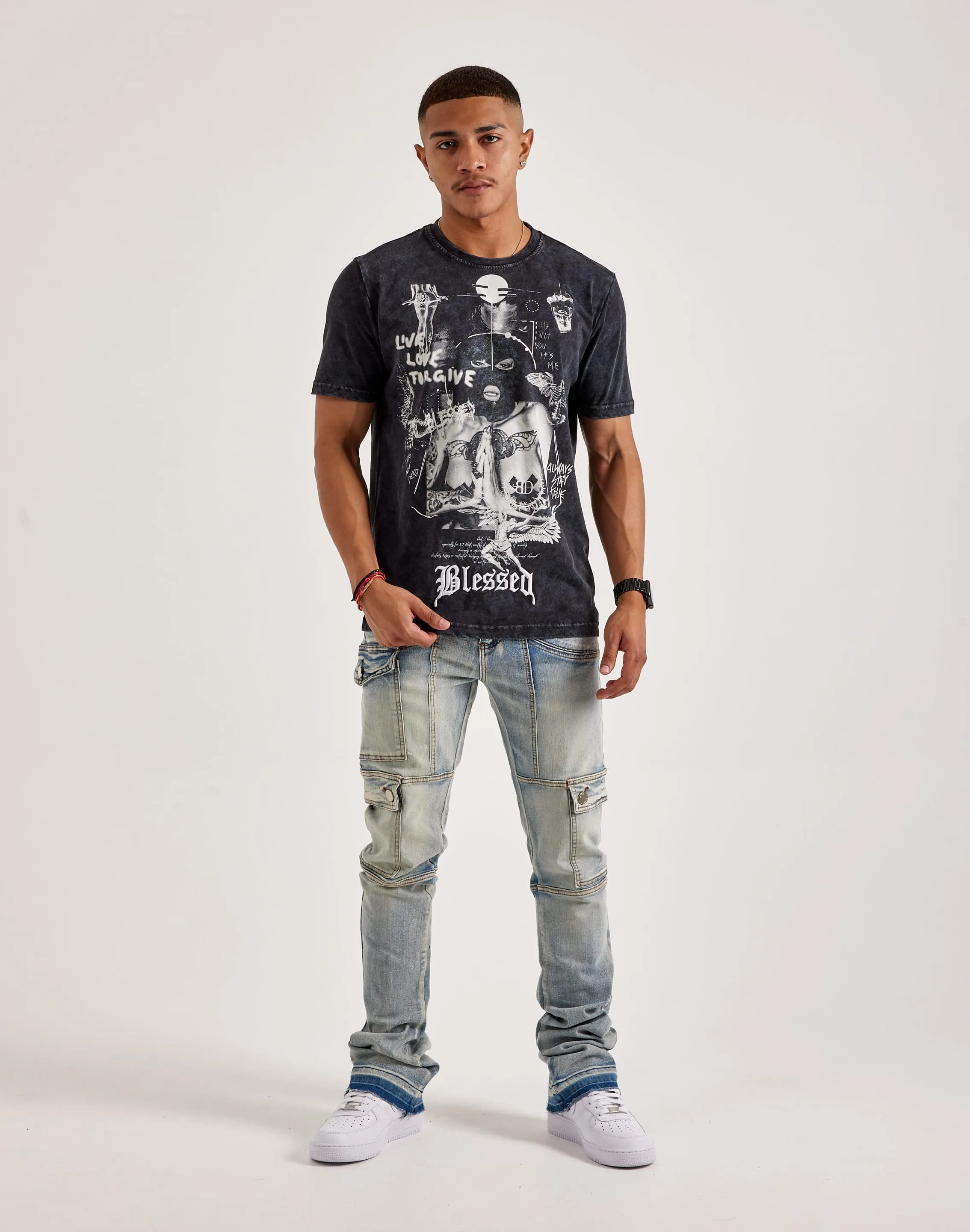 WAIMEA Overdyed Stacked Cargo Jeans