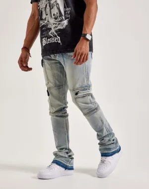 WAIMEA Overdyed Stacked Cargo Jeans