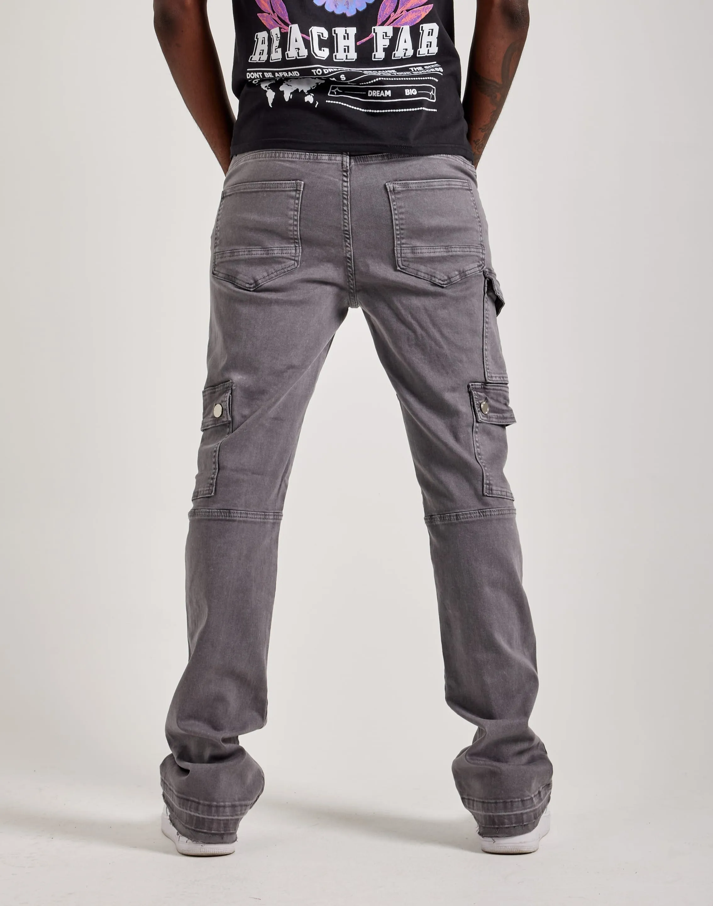 WAIMEA Overdyed Stacked Cargo Jeans