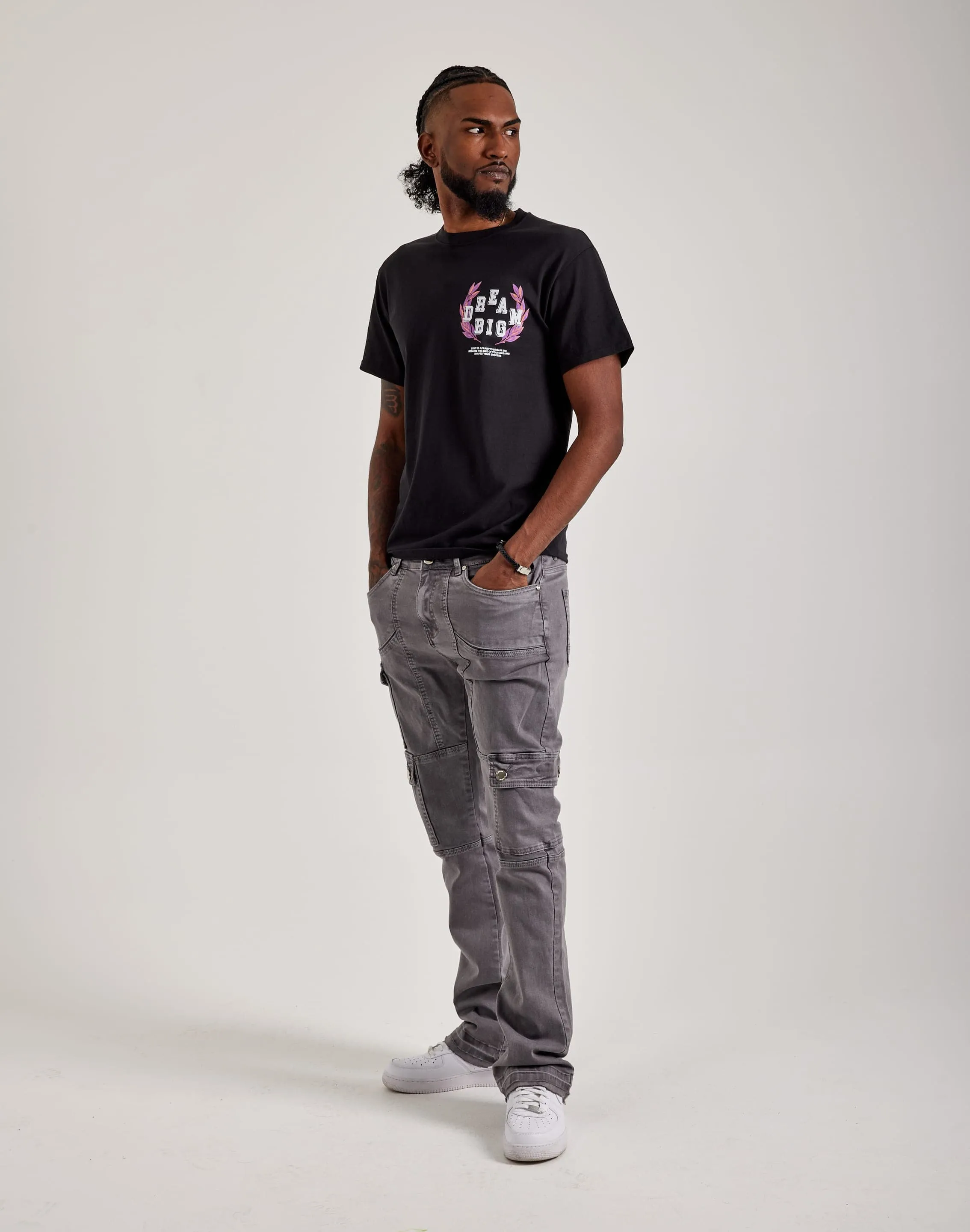 WAIMEA Overdyed Stacked Cargo Jeans