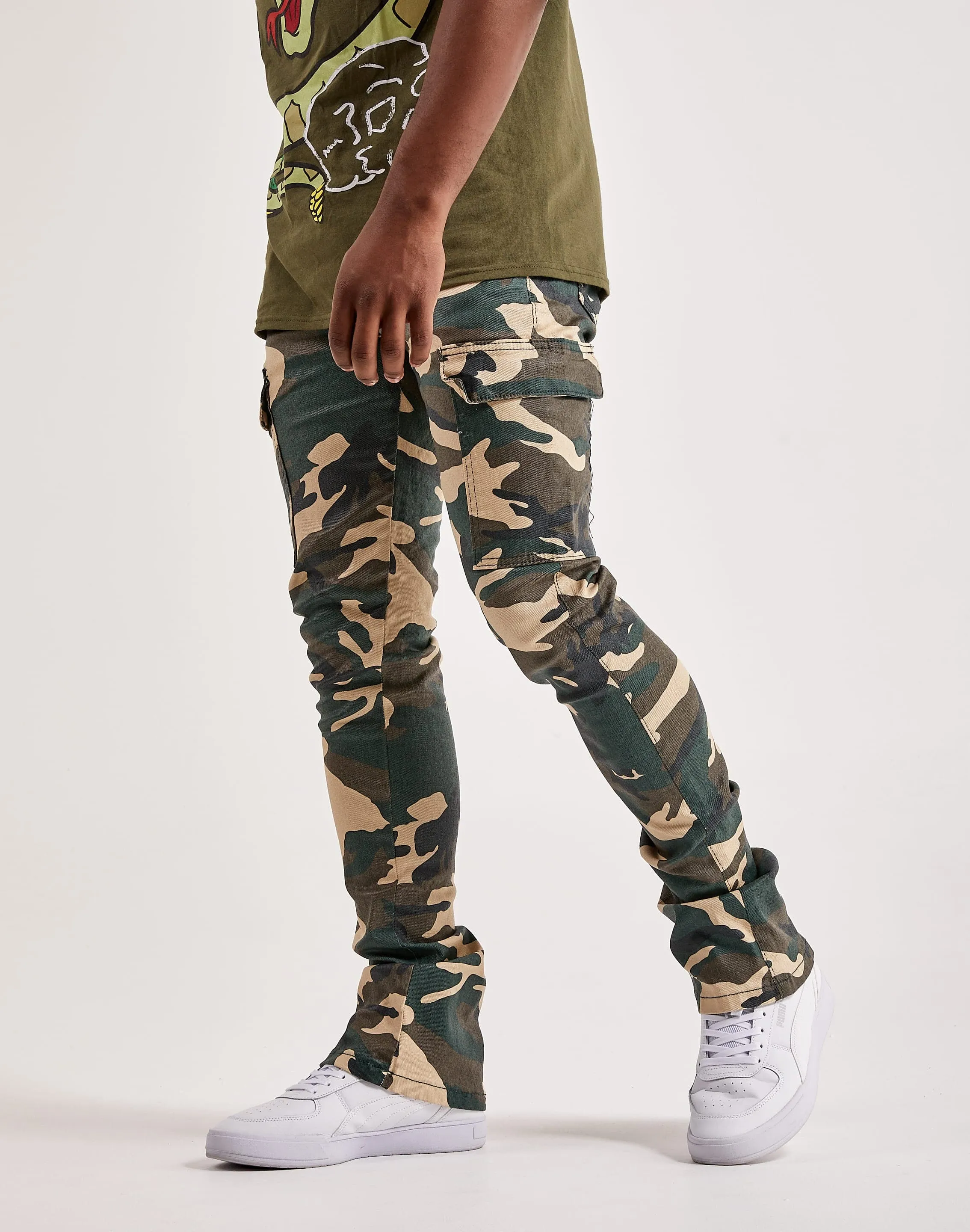 WAIMEA Stacked Coated Cargo Pants