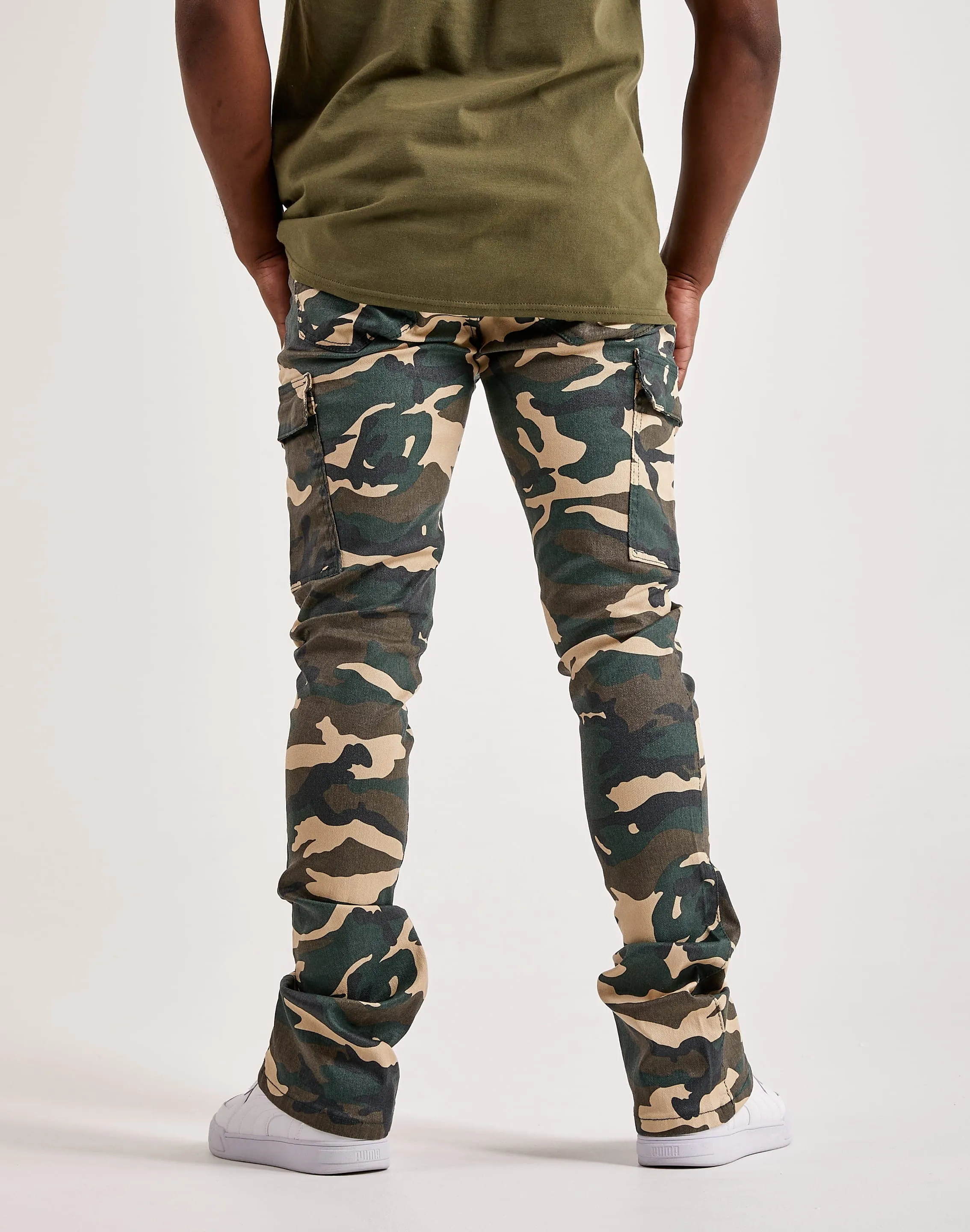 WAIMEA Stacked Coated Cargo Pants
