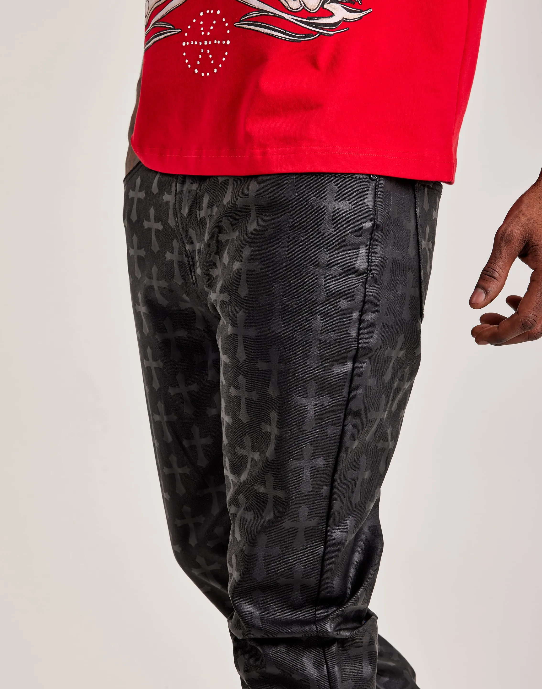 WAIMEA Stacked Coated Flare Jeans