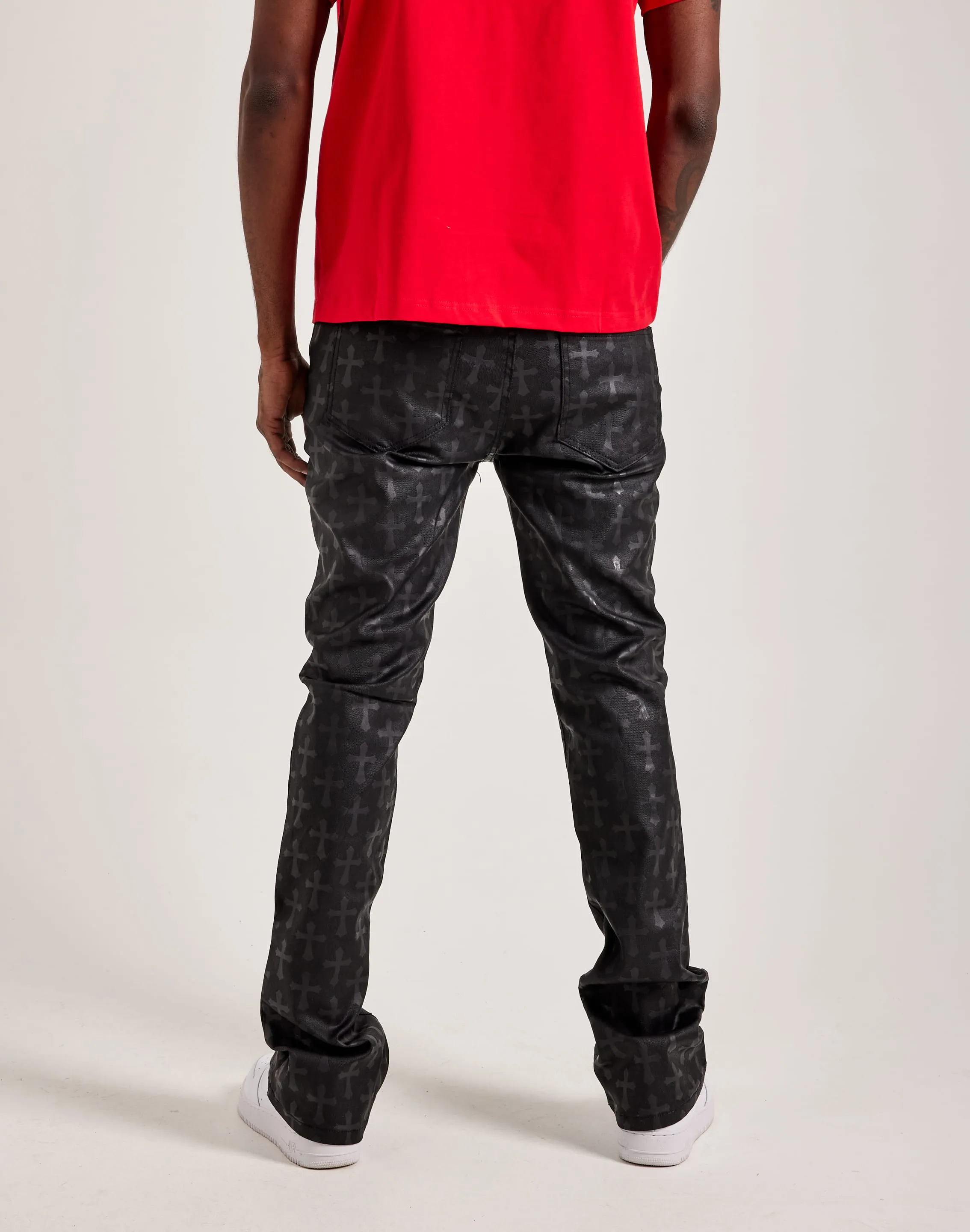 WAIMEA Stacked Coated Flare Jeans